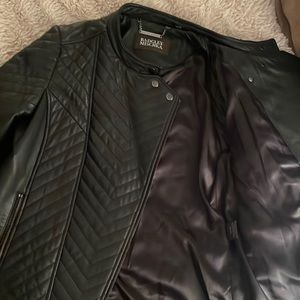 Badgley Mischa L black leather bolero